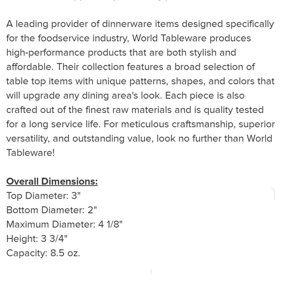 WORLD Bright White Porcelain Kona Mug set of 4 - Picture 5 of 7